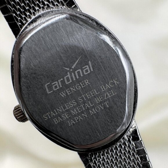 Vintage Cardinal Two Tone Silver Gold Bracelet Watch Quartz Dainty Classic 90s - Picture 4 of 5